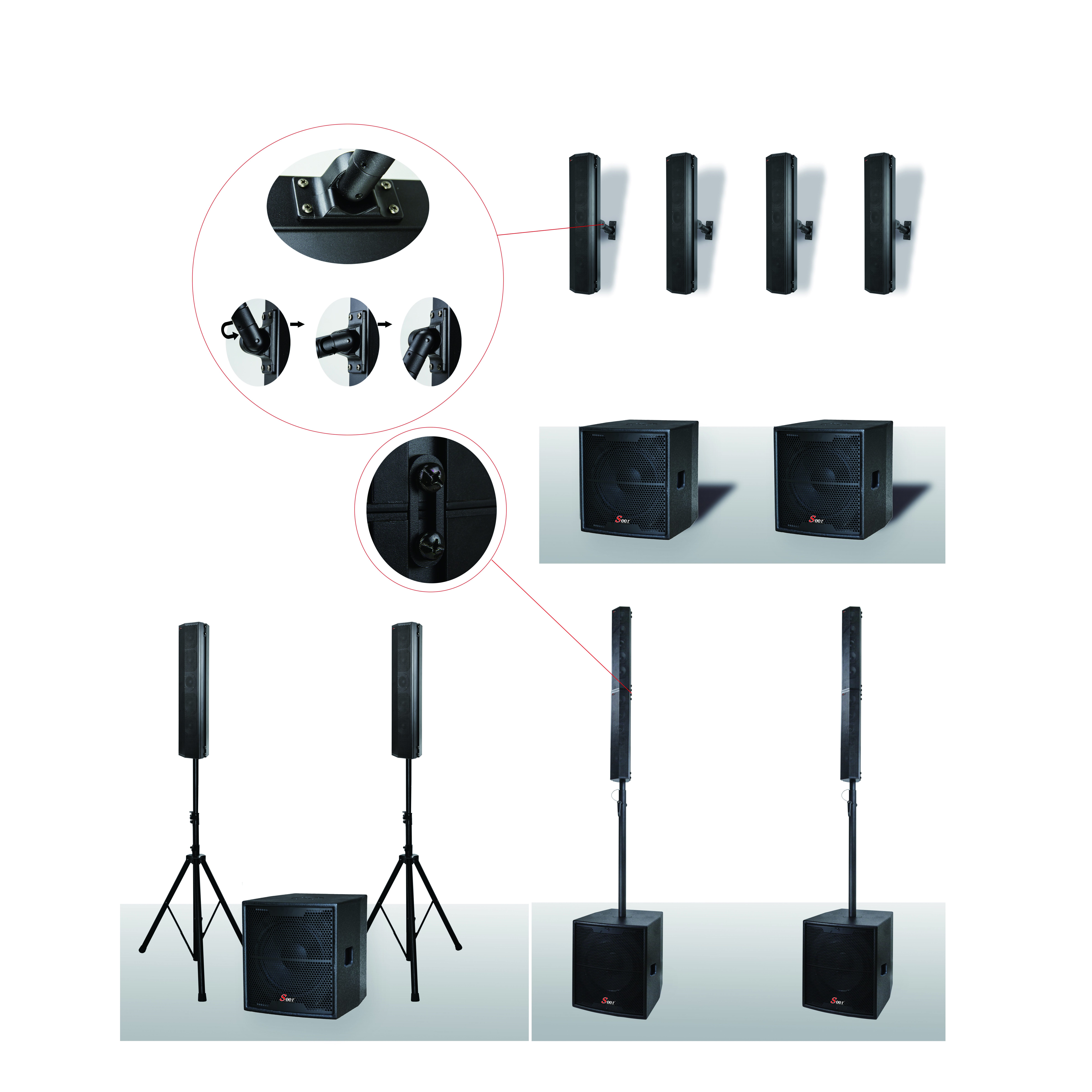 C-A4 Mini Column Speaker Line Array Professional Audio