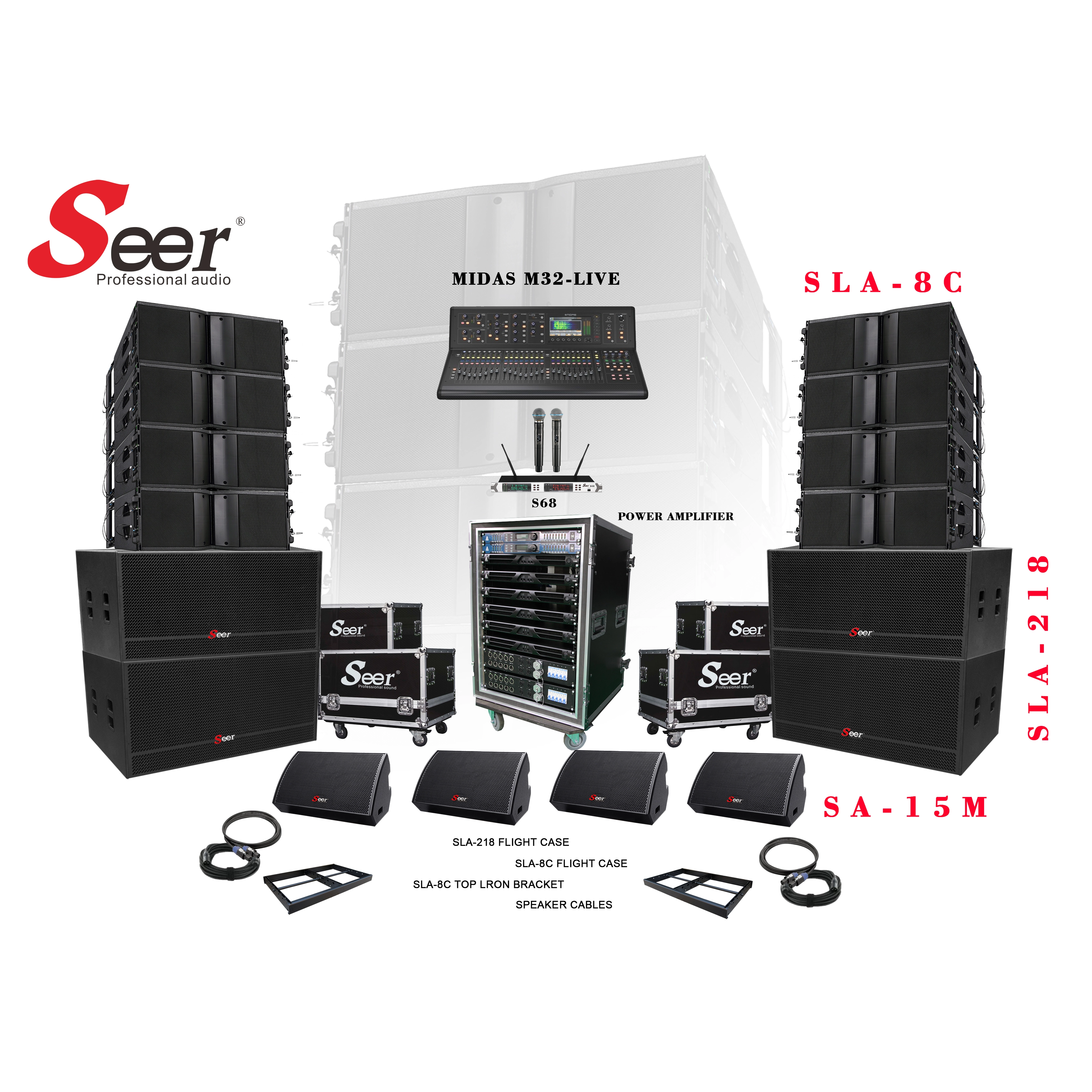 Full Set Stage Audio Line Array Speaker 