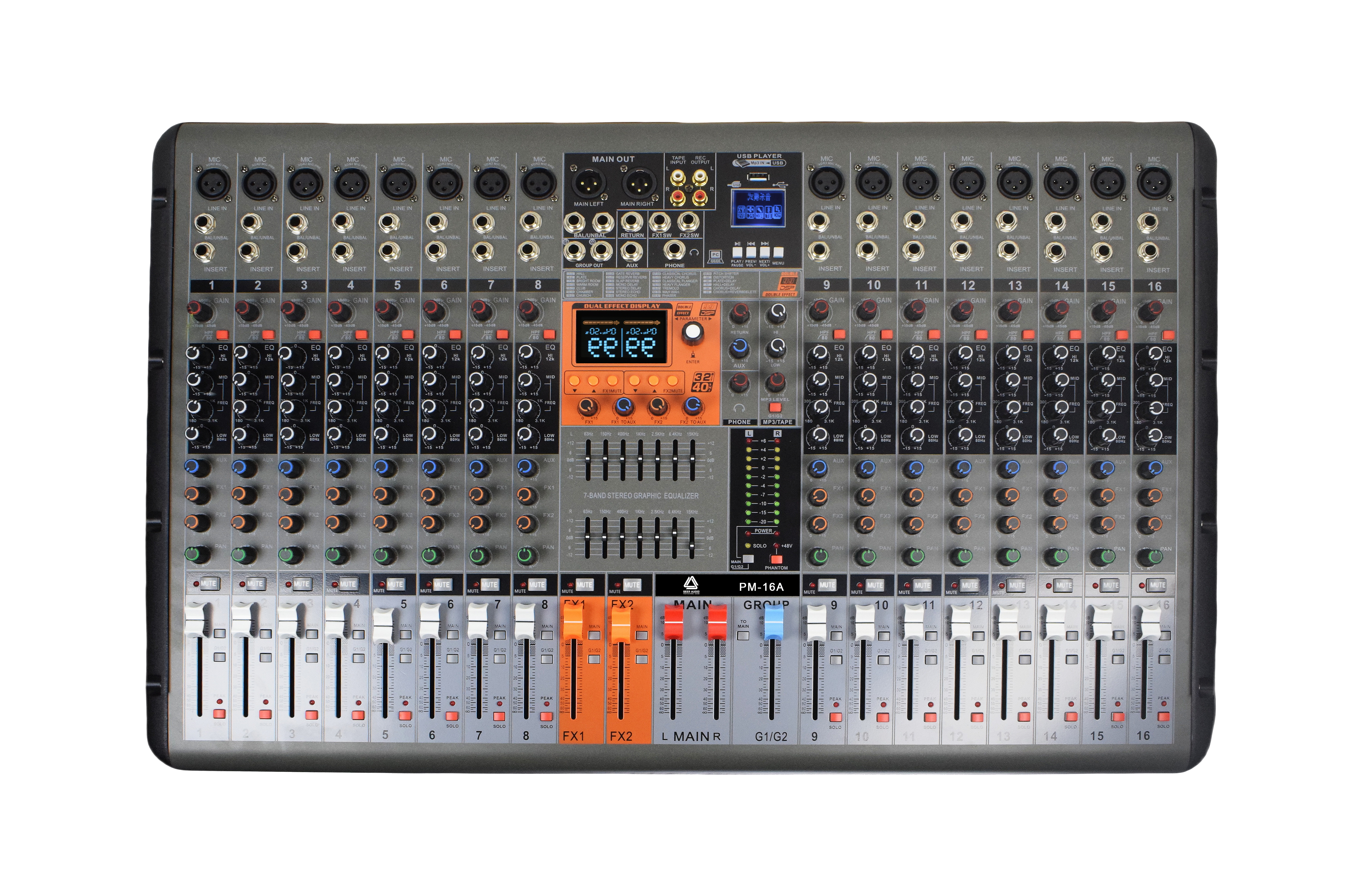 PM-16A Active Mixer for Stage Amplifier 