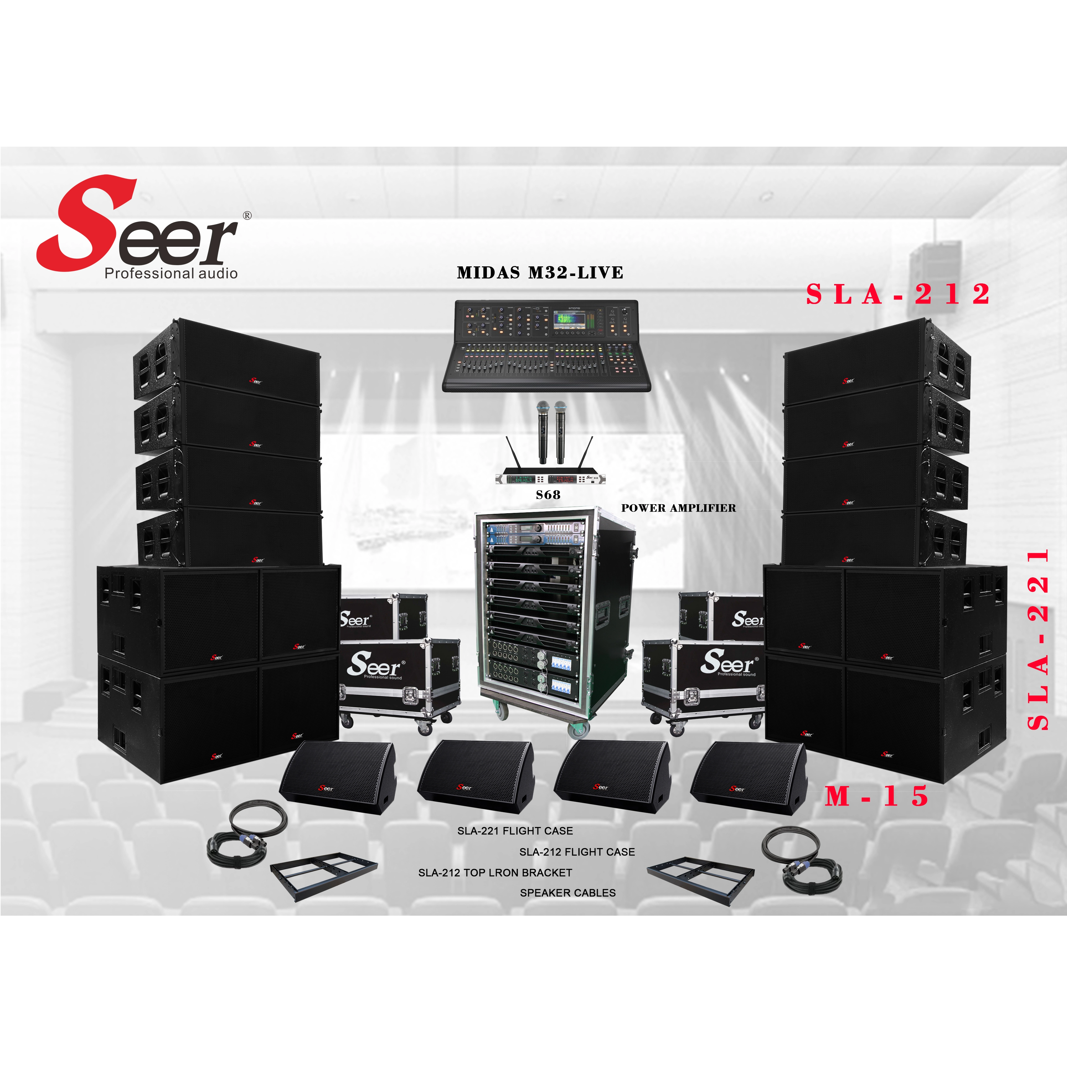 Full Set Stage Audio Line Array Speaker 
